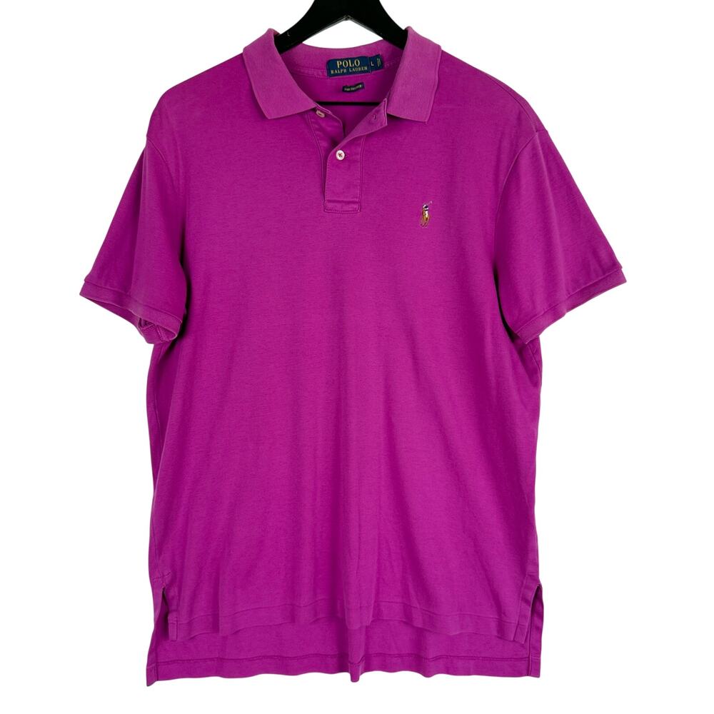 Polo Ralph Lauren Orchid Purple Polo Shirt Pima Soft Touch - L